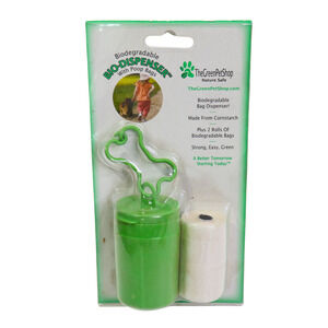 The Green Pet Shop Bio-Dispenser Bio-Degradable Bag Dispenser With Waste Bags